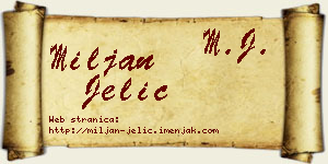 Miljan Jelić vizit kartica